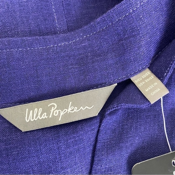 Ulla Popken Idigo Linen Blend Dress Size 20/22 - Picture 12 of 12